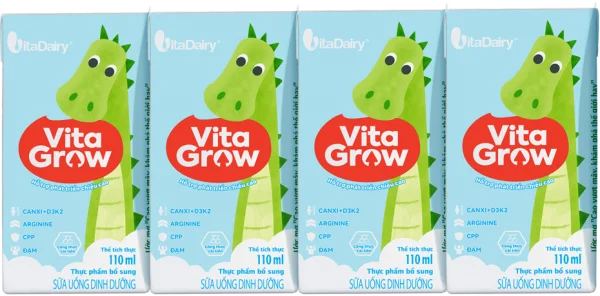 Sữa uống dinh dưỡng Vitagrow 110ml (cải tiến) (lốc 4 hộp)