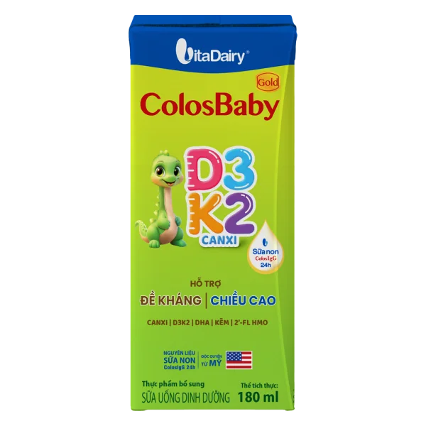 Sữa Uống Dinh Dưỡng Colosbaby Gold D3K2 180ml (lốc 4 hộp)