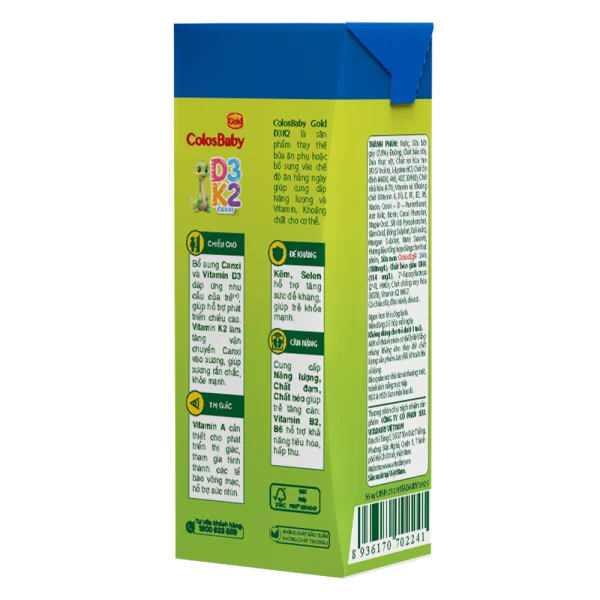 Sữa Uống Dinh Dưỡng Colosbaby Gold D3K2 180ml (lốc 4 hộp)
