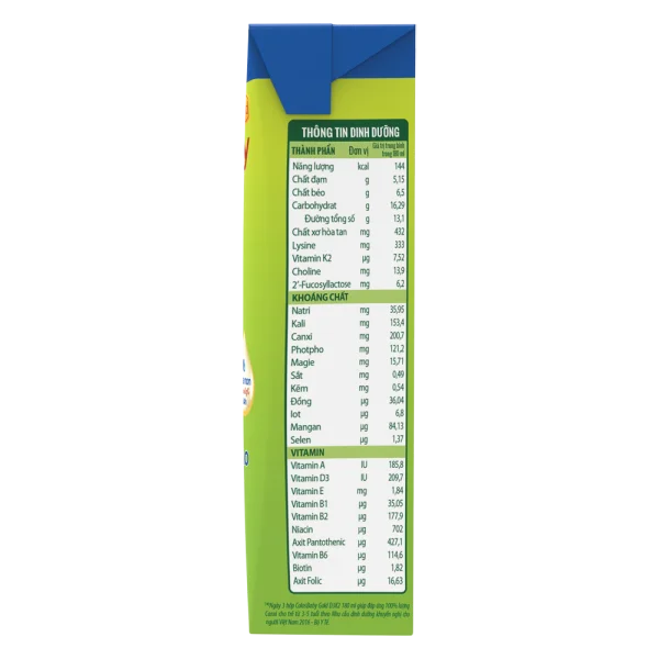 Sữa Uống Dinh Dưỡng Colosbaby Gold D3K2 180ml (lốc 4 hộp)