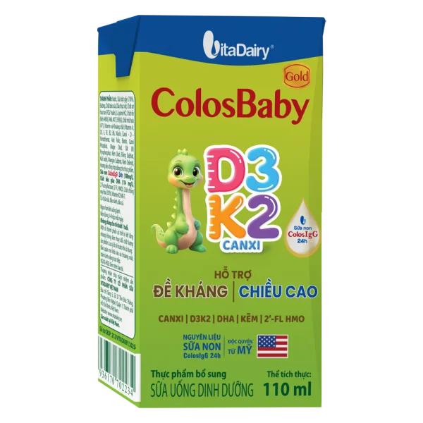 Sữa Uống Dinh Dưỡng Colosbaby Gold D3K2 110ml (lốc 4 hộp)