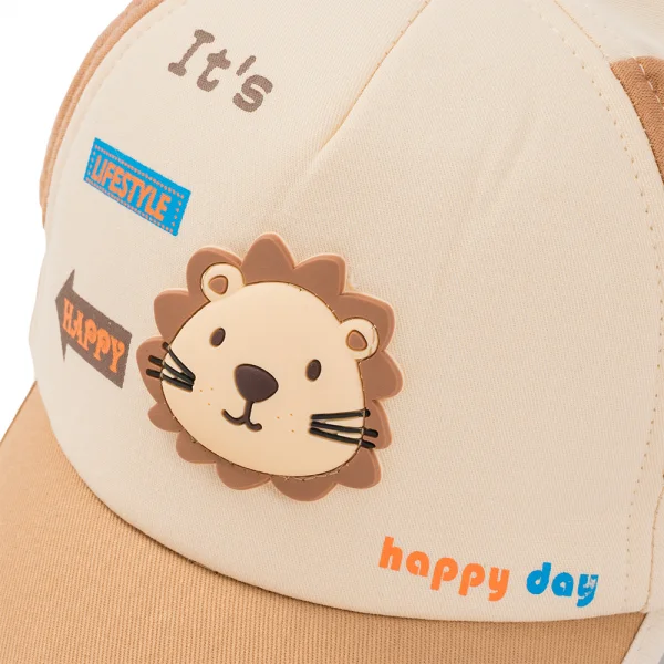 Nón bé trai lớn 3-6Y lưỡi trai Animo A2604_MN009 (50cm,Nâu)