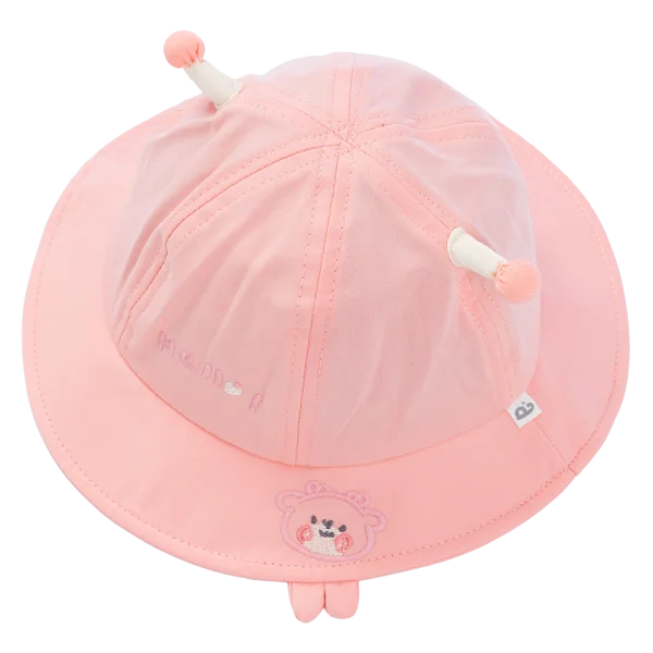 Nón vành tròn bé gái 1-3Y Animo A2604_MN002 (48cm,Hồng)