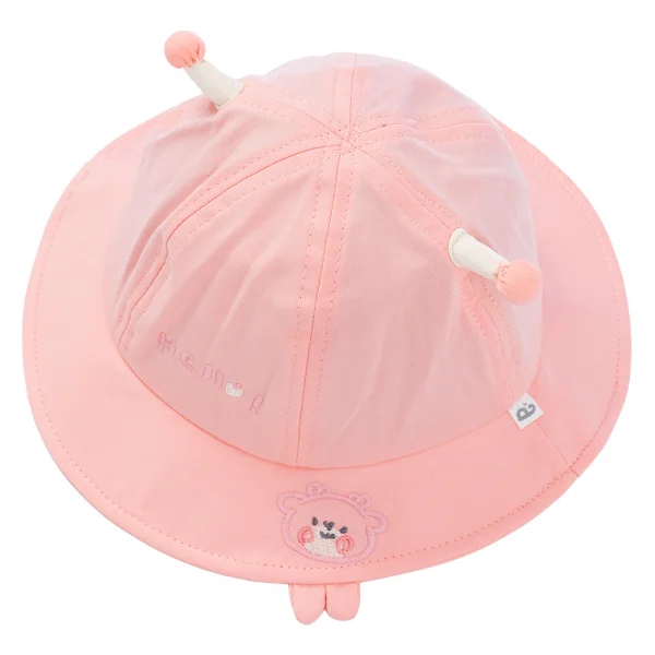 Nón vành tròn bé gái 1-3Y Animo A2604_MN002 (48cm,Hồng)
