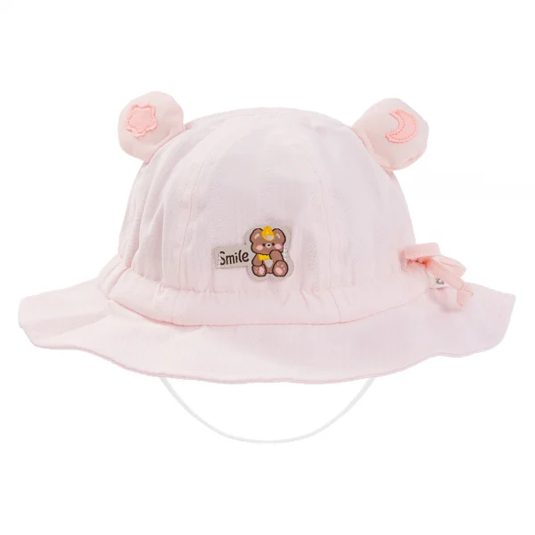 Nón vành tròn bé gái 1-3Y Animo A2604_MN003 (50cm,Hồng)