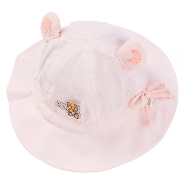 Nón vành tròn bé gái 1-3Y Animo A2604_MN003 (50cm,Hồng)