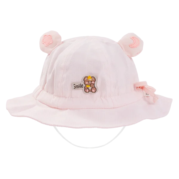 Nón vành tròn bé gái 1-3Y Animo A2604_MN003 (50cm,Hồng)