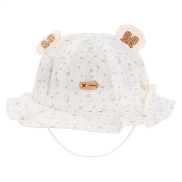 Nón vành tròn bé gái 1-3Y Animo A2604_MN004 (48cm,Trắng)