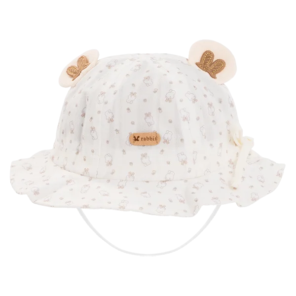 Nón vành tròn bé gái 1-3Y Animo A2604_MN004 (48cm,Trắng)