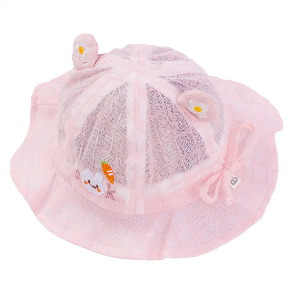 Nón em bé gái 0-12M vành tròn Animo A2601_MN013 (44cm,Hồng)