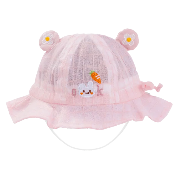 Nón em bé gái 0-12M vành tròn Animo A2601_MN013 (44cm,Hồng)