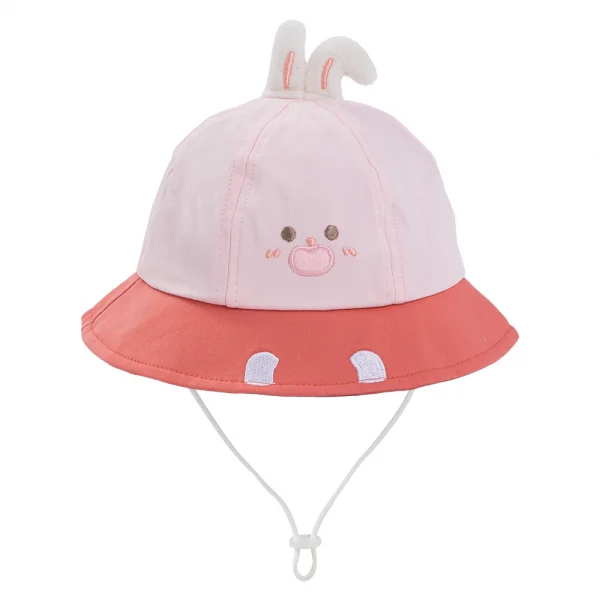 Nón em bé gái 0-12M vành tròn Animo A2601_MN014 (46cm,Hồng)