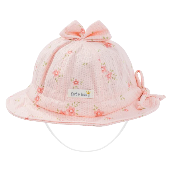 Nón em bé gái 0-12M vành tròn Animo A2604_MN017 (46cm,Hồng)