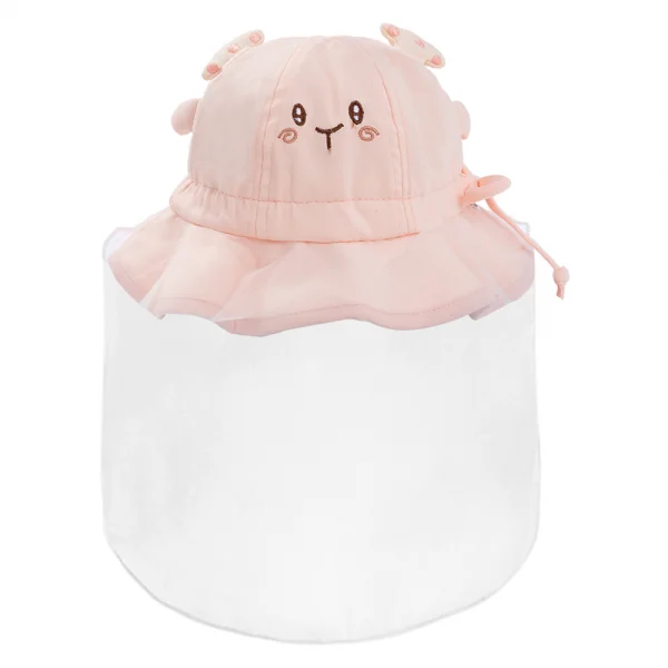 Nón vành tròn khăn voan bé gái 0-12M Animo A2601_MN005 (44cm,Hồng)