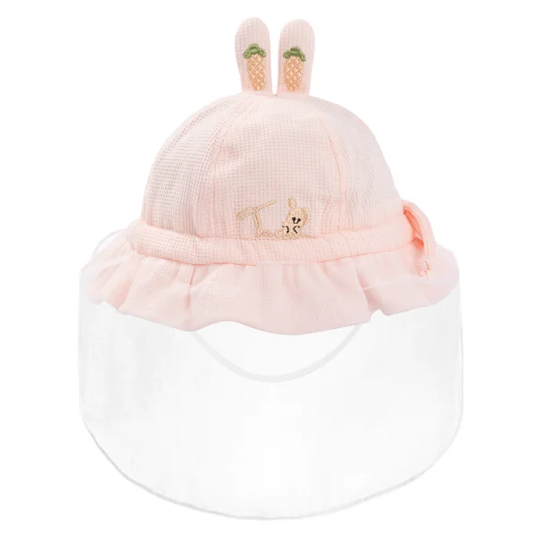 Nón vành tròn khăn voan bé gái 0-12M Animo A2601_MN006 (46cm,Hồng)