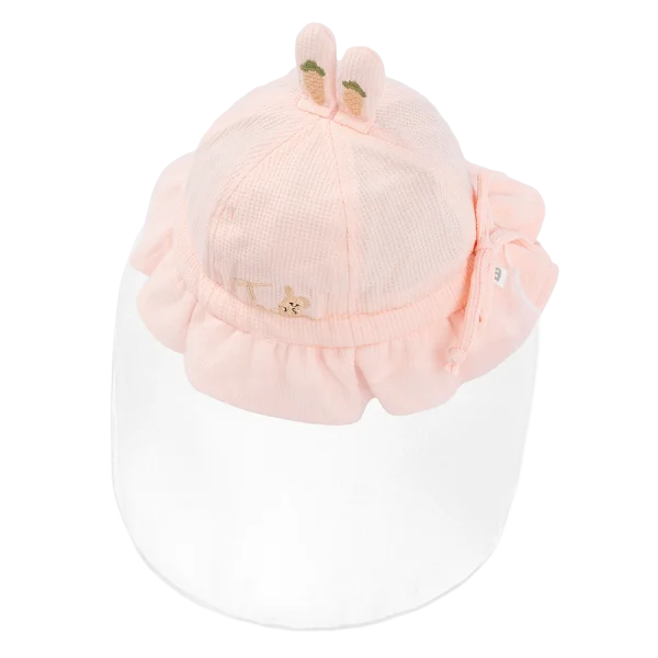 Nón vành tròn khăn voan bé gái 0-12M Animo A2601_MN006 (46cm,Hồng)