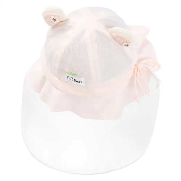 Nón vành tròn khăn voan bé gái 0-12M Animo A2604_MN011 (44cm,Hồng)