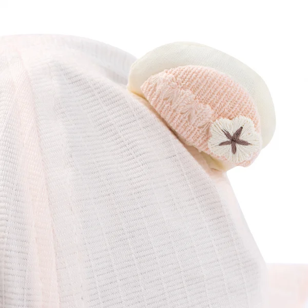 Nón vành tròn khăn voan bé gái 0-12M Animo A2604_MN011 (44cm,Hồng)