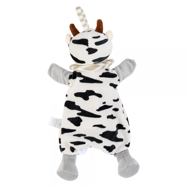 Thú xỏ tay kèm lục lạc, hình bò sữa đeo quả cam ngộ nghĩnh Animo C509 (TN)