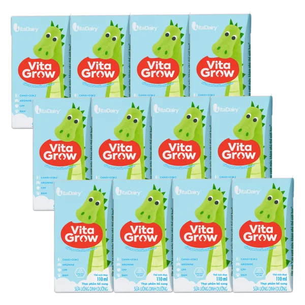 Combo 3 Sữa uống dinh dưỡng Vitagrow 110ml (cải tiến) (lốc 4 hộp)