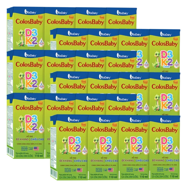 Combo 6 Sữa Uống Dinh Dưỡng Colosbaby Gold D3K2 110ml (lốc 4 hộp)