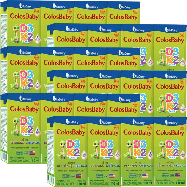 Combo 6 Sữa Uống Dinh Dưỡng Colosbaby Gold D3K2 110ml (lốc 4 hộp)