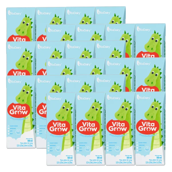 Combo 6 Sữa uống dinh dưỡng Vitagrow 180ml (cải tiến) (lốc 4 hộp)