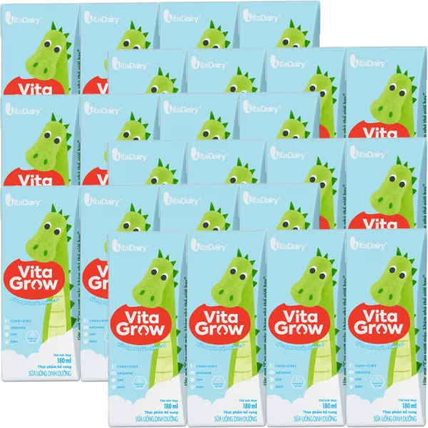 Combo 6 Sữa uống dinh dưỡng Vitagrow 180ml (cải tiến) (lốc 4 hộp)