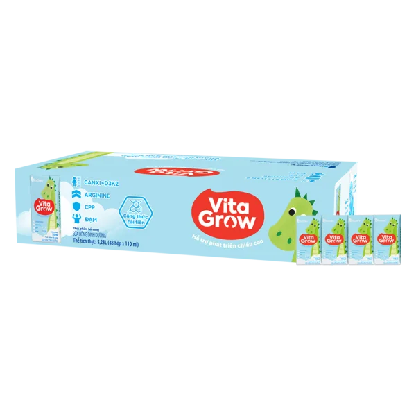 Th&ugrave;ng Sữa uống dinh dưỡng Vitagrow 110ml (cải tiến) (lốc 4 hộp)