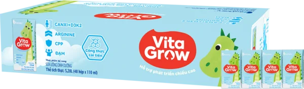 Thùng Sữa uống dinh dưỡng Vitagrow 110ml (cải tiến) (lốc 4 hộp)