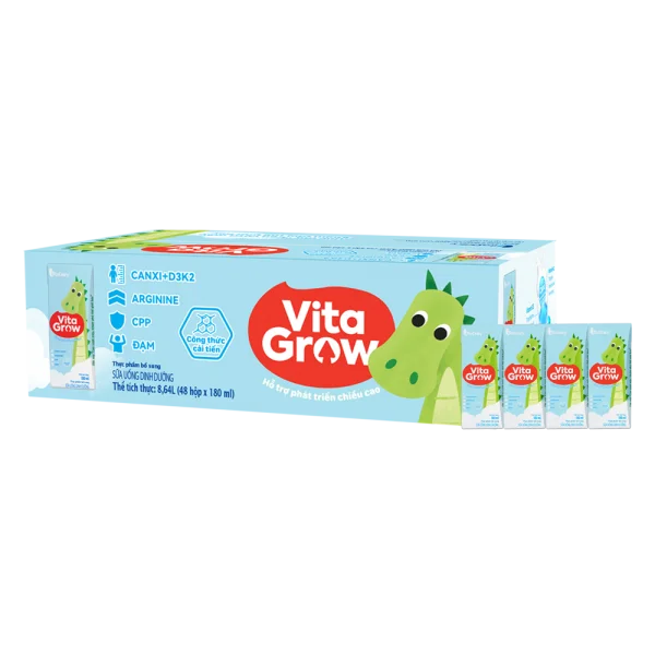 Thùng Sữa uống dinh dưỡng Vitagrow 180ml (cải tiến) (lốc 4 hộp)