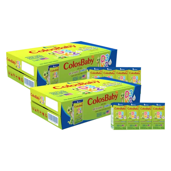 2 Thùng Sữa Uống Dinh Dưỡng Colosbaby Gold D3K2 110ml (lốc 4 hộp)