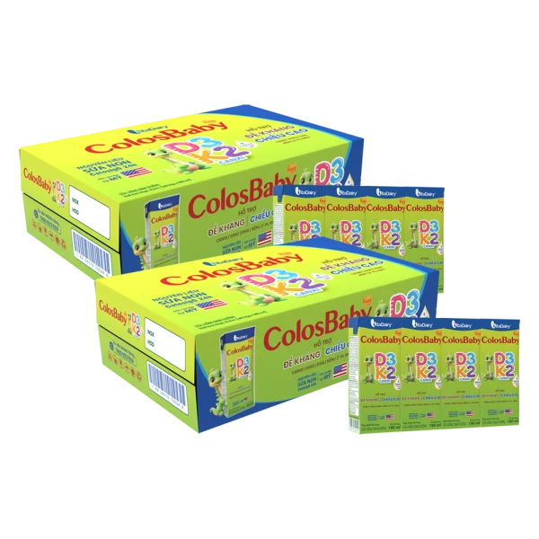 2 Thùng Sữa Uống Dinh Dưỡng Colosbaby Gold D3K2 180ml (lốc 4 hộp)