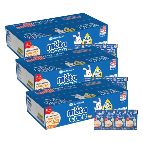 3 Thùng Sữa dinh dưỡng pha sẵn MetaCare Eco 110ml, Lốc 4 hộp (Từ 1 tuổi)