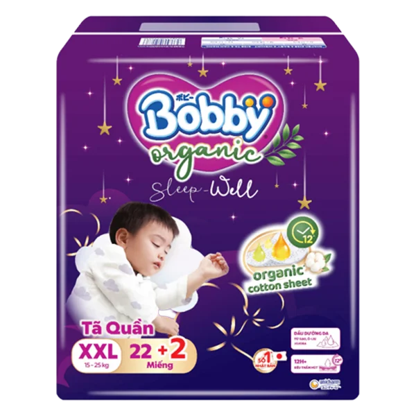 Quà tặng khi mua Combo 3 Tã quần Bobby Organic XL46 Miếng