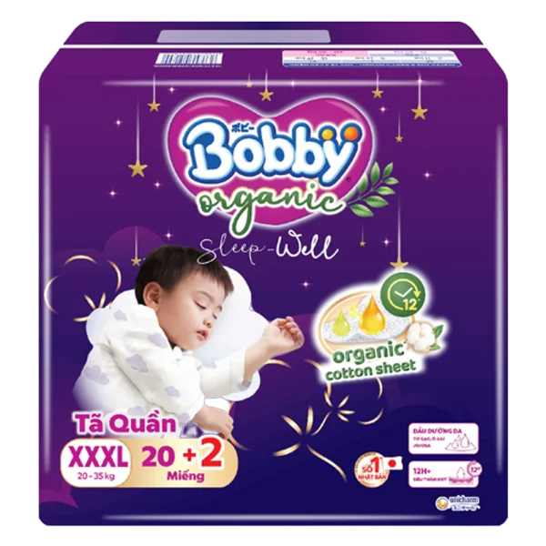 Quà tặng khi mua Combo 3 Tã quần Bobby Organic XL46 Miếng