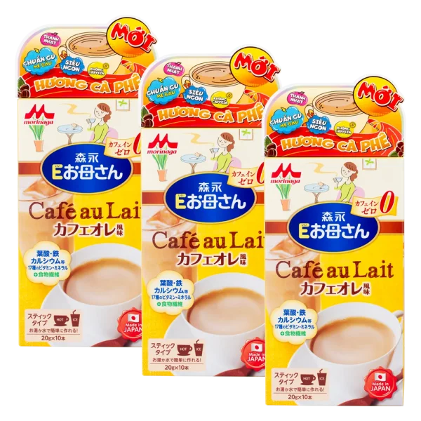 Combo 3 Sữa bầu Morinaga E-Okasan hương Caf&eacute; 200g (10 thanh)