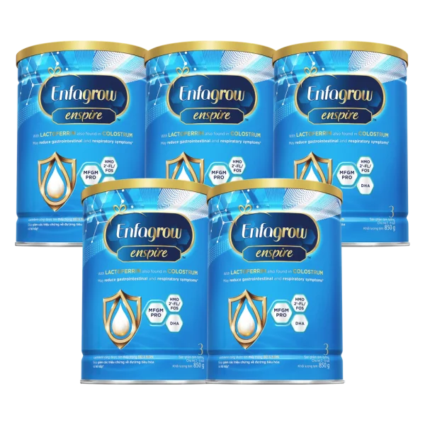 Combo 5 Sữa Enfagrow Enspire 3 850g (2-6 tuổi)