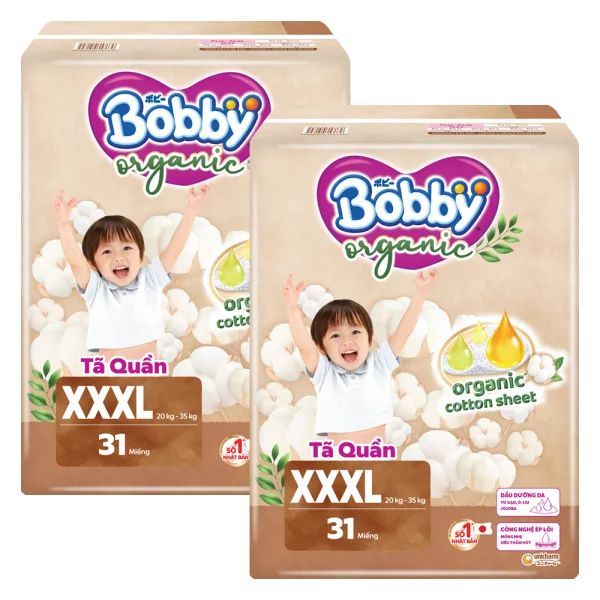 Combo 2 T&atilde; quần Bobby Organic XXXL31 Miếng