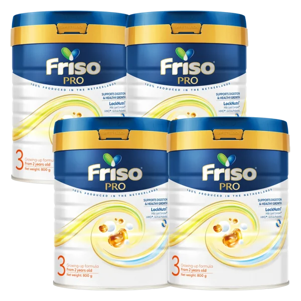 Combo 4 SPDDCT Friso Pro 3, 800g (trên 2 tuổi)