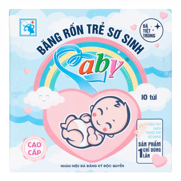 Băng rốn baby xanh 10M/hộp