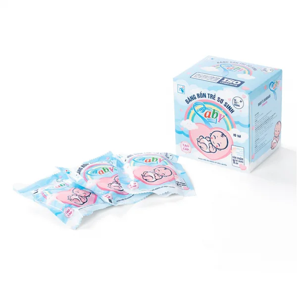 Băng rốn baby xanh 10M/hộp