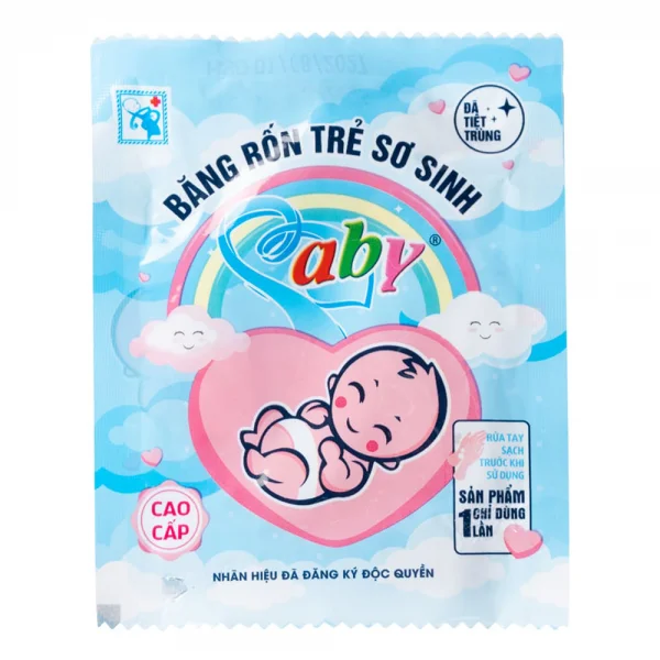 Băng rốn baby xanh 10M/hộp