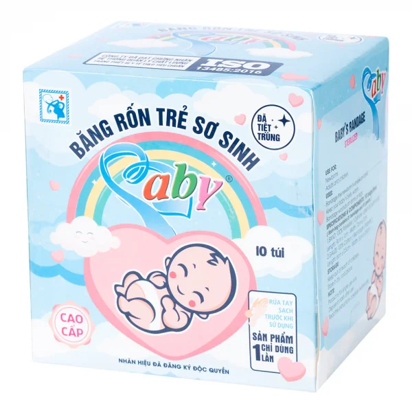 Băng rốn baby xanh 10M/hộp