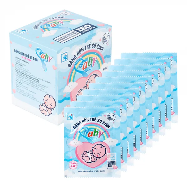 Băng rốn baby xanh 10M/hộp