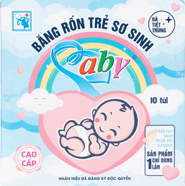 Băng rốn baby xanh 10M/hộp