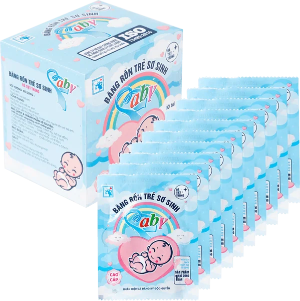Băng rốn baby xanh 10M/hộp