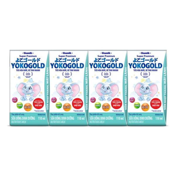 Combo 3 Sữa uống dinh dưỡng Vinamilk Yoko Gold 110ml (Lốc 4 hộp)