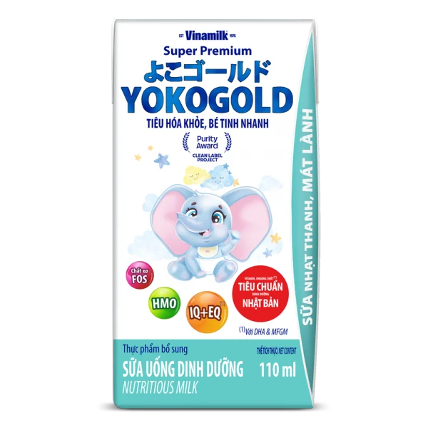 Combo 3 Sữa uống dinh dưỡng Vinamilk Yoko Gold 110ml (Lốc 4 hộp)