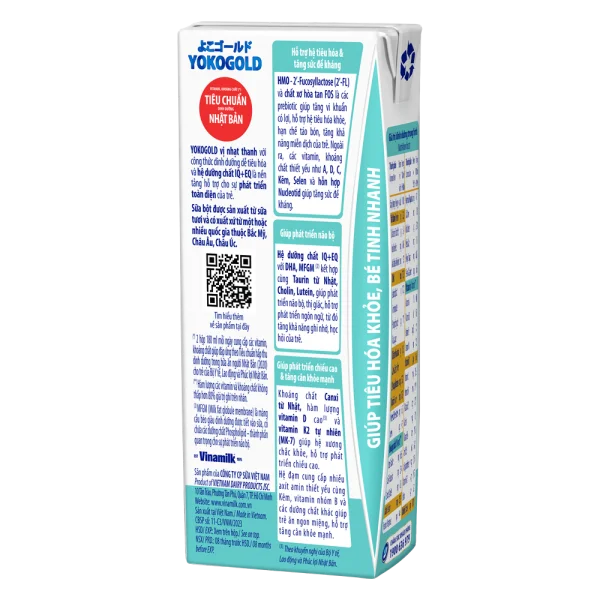Thùng Sữa uống dinh dưỡng Vinamilk Yoko Gold 180ml (Lốc 4) - 12 lốc
